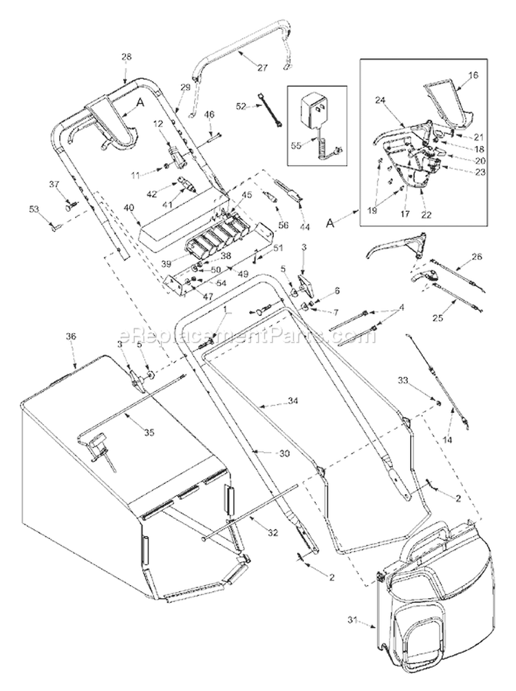 Page B Diagram and Parts List for 12AE999M401 2002 Yard Man Lawn Mower